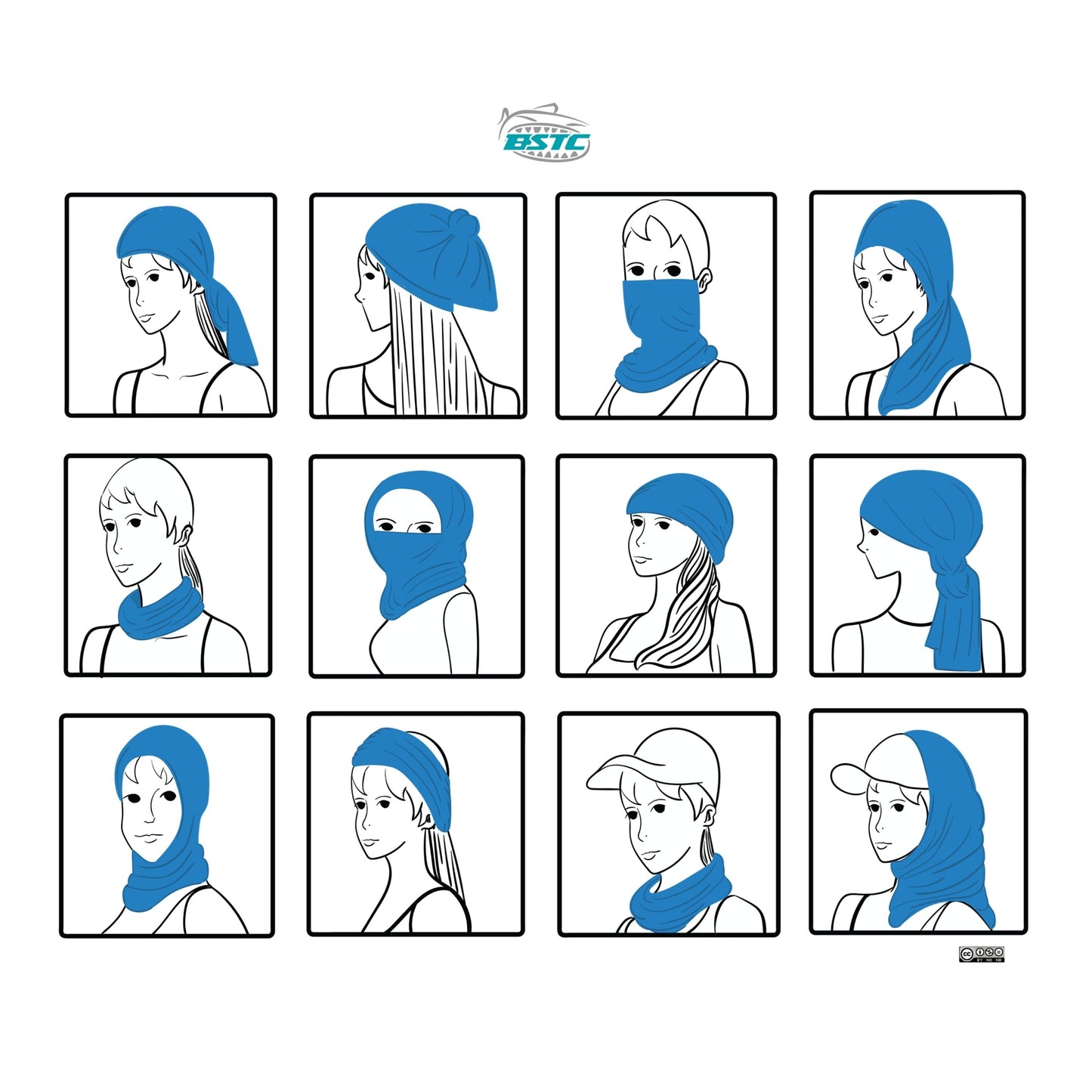 BSTC Head Socks, Bluewater-2