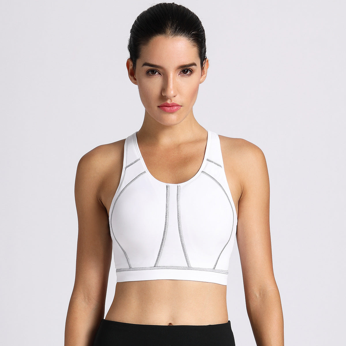 Racerback Wireless Full Coverage Sports Bra-4